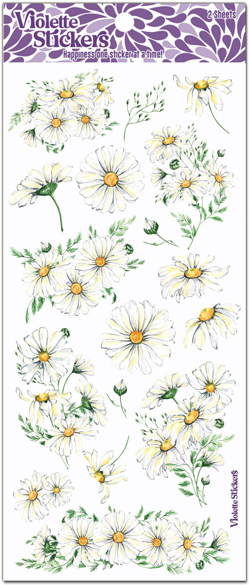 Prima 712198 3 by 2-Inch Daisy Doodles Flowers, Violette