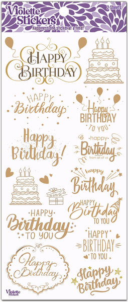 C240 Gold Foil Birthday Wishes