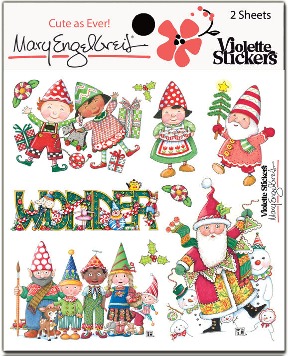 Me109 Mary Engelbreit® Mary's Wonder Christmas Stickers – Violette Stickers