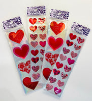 H07 Glitter Large Red Hearts