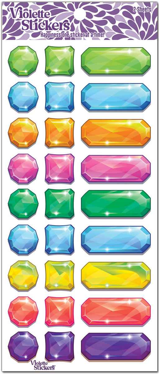 12 Pack: Blue Iridescent Gem Bling Stickers by Recollections™