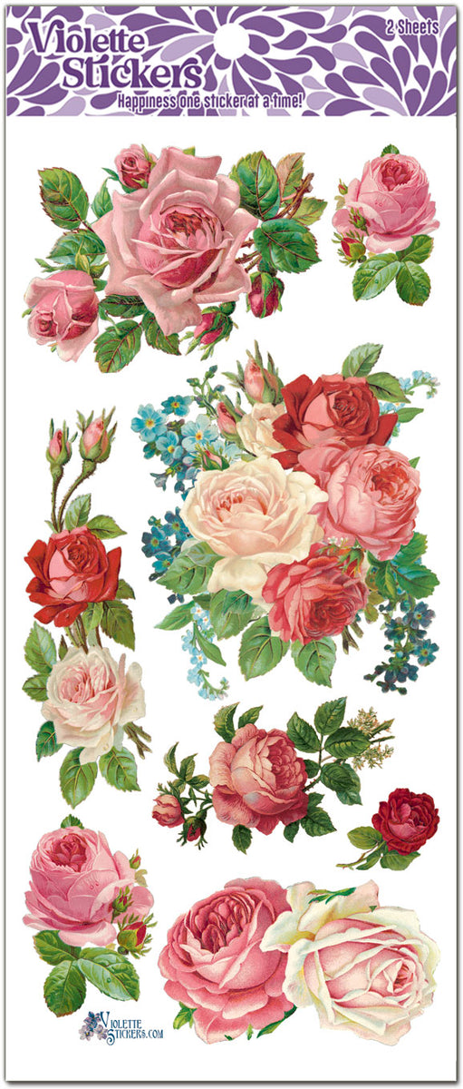 Pink Roses Stickers