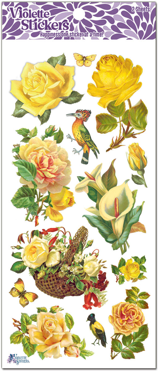 C09 Yellow Rose – Violette Stickers