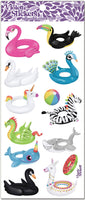 Summer fun stickers! Blow up animal shaped floaties for the pool and lake stickers stickers.  Perfect for pool reminders for planners.by Violette Stickers