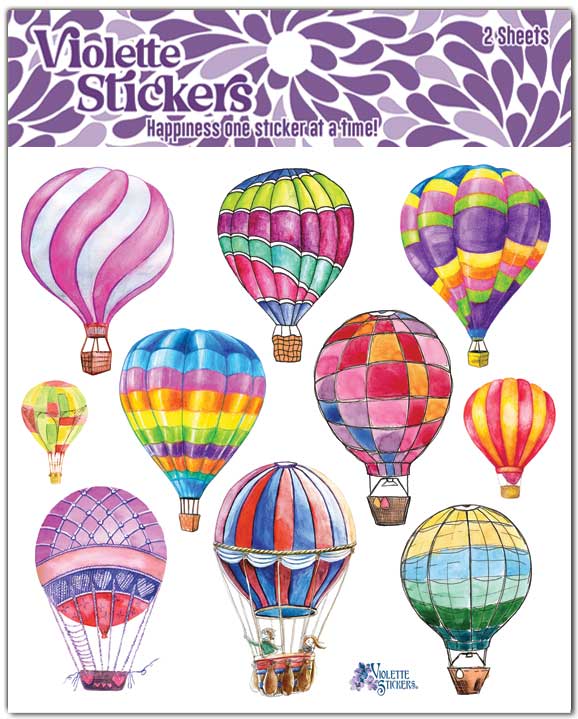 Violette Stickers Hot Air Balloons
