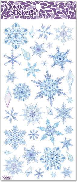 C225 Crystal Blue Snowflakes