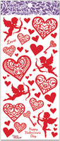 C228 Red Foil Hearts & Cupids