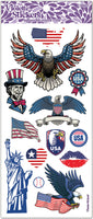 C254 USA Patriotic Stickers