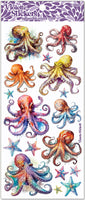 C255 Octopus and Starfish Stickers