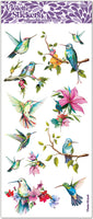 C261 Vinage Hummingbird Stickers