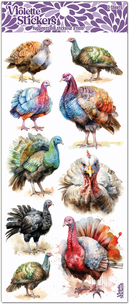 C267 Wild Turkey Stickers – Violette Stickers