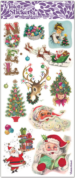 C271 Tinsel Christmas Stickers