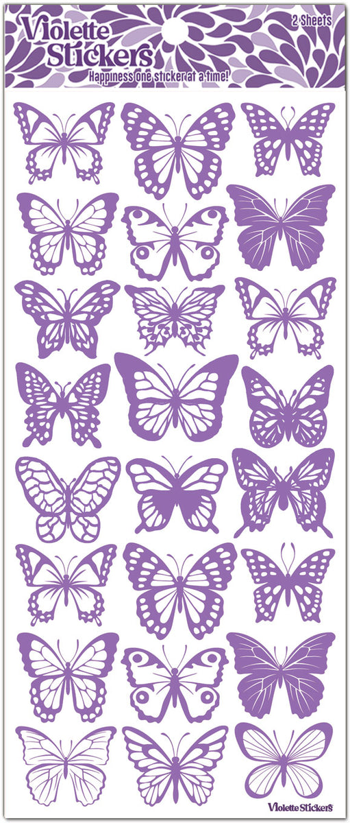 C276 Purple Foil Butterfly Stickers – Violette Stickers