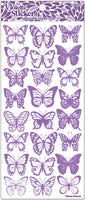 C276 Purple Foil Butterfly Stickers