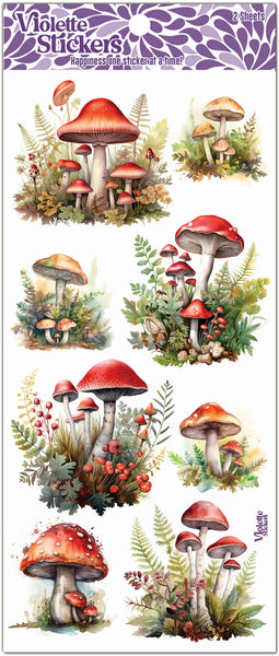 C281 Mushroom Patches Stickers