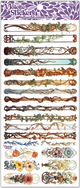 C288 Art Nouveau Borders