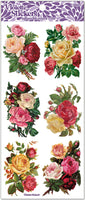 C317 Eleanor Rose and Flower Vintage Stickers