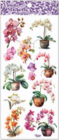 C320 Orchid Flower Stickers