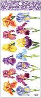 C326 Iris Colorful Flower Stickers