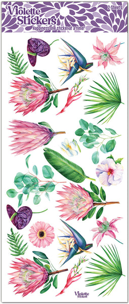lily flower stickers C328 Water Lily Floral Stickers