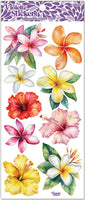 C329 Hawaiian Bloom Floral Stickers