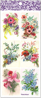 C331 Venus Posey and Lily Victorian Floral Stickers