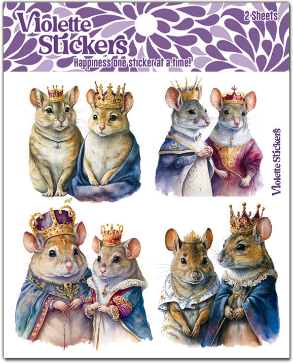 K251 Royal Mice – Violette Stickers
