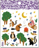 K313 Camping Animals Stickers