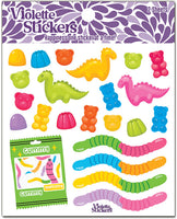 K318 Gummy Worm Candy Stickers