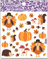 K321 Thanksgiving Stickers - Turkeys and Pumpkins