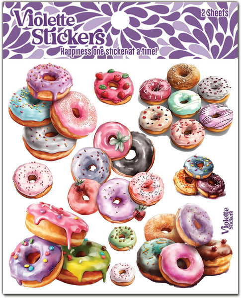 K346 Shiny Doughnut Stickers