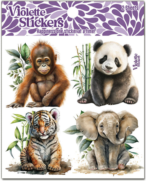 K350 Baby Jungle Animals Stickers