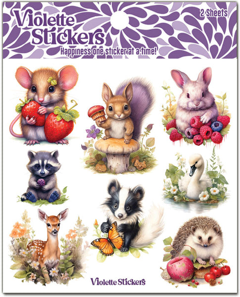 K351 Strawberry Mice and Forest Friend Stickers