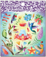 K357 Crystaline Hummingbird and Feeder Stickers