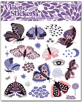 K364 Purple Moths