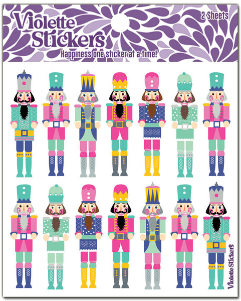 K372 Mini Pastel Nutcracker Stickers