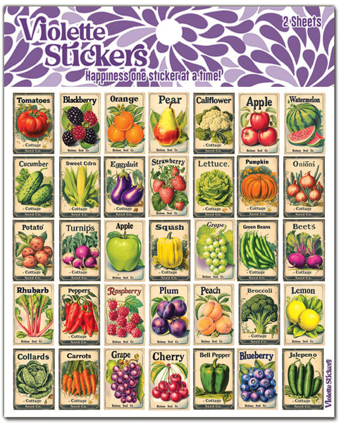 K376 Mini Seed Packet Stickers