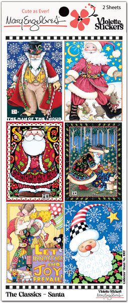 ME1007 Mary Engelbreit® Classics Santa Stickers