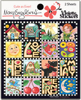 ME101 Mary Engelbreit® Mary's Squares Stickers