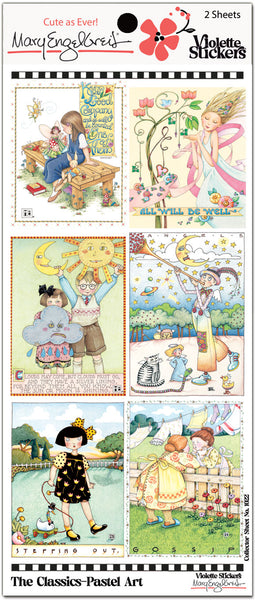 ME1022 Mary Engelbreit® Classics Pastel Art Stickers