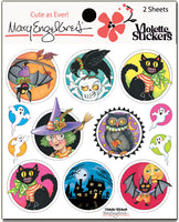 ME108 Mary Engelbreit® Mary's Halloween Caps Stickers