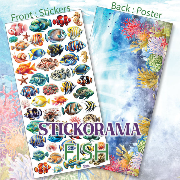 Violette Fish Stickorama Poster Sticker Sheet