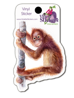 VY105 Hanging Monkey Vinyl Sticker