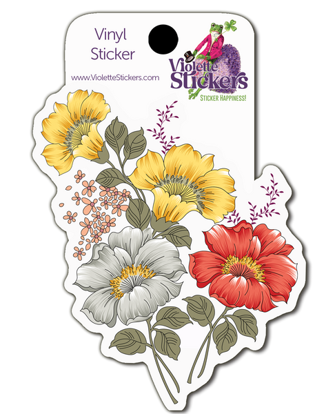 VY106 Summer Flower Bouquet Vinyl Sticker