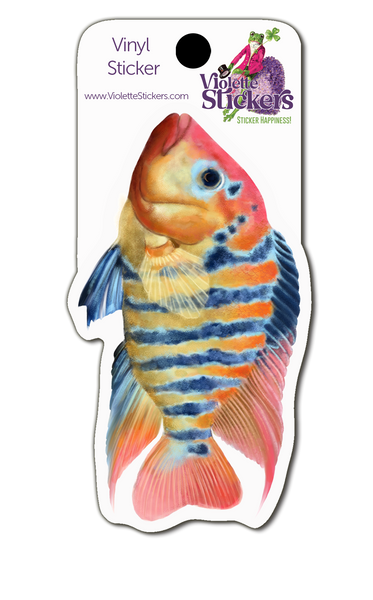 VY108 Tropical Fish Vinyl Sticker