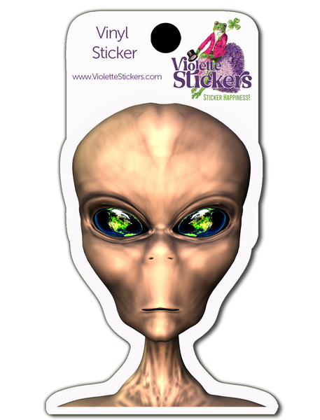 VY110 Alien Head Vinyl Sticker