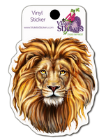 VY111 Lion Head Vinyl Sticker