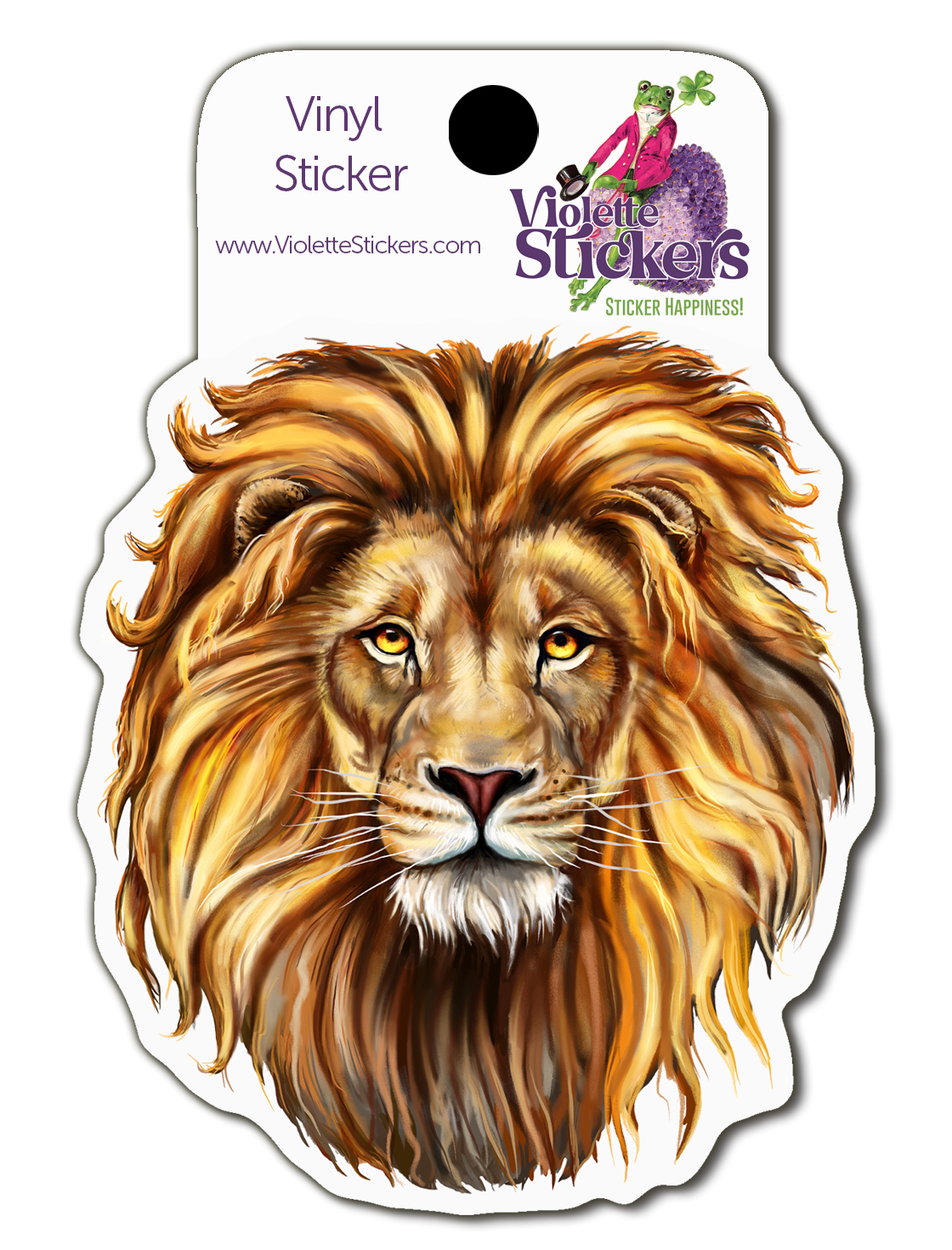 VY111 Lion Head Vinyl Sticker – Violette Stickers