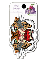 VY112 Tiger Head Vinyl Sticker