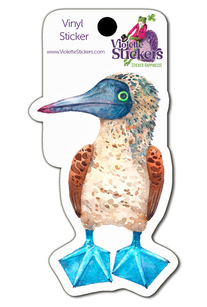 VY118 Blue Footed Booby Vinyl Sticker